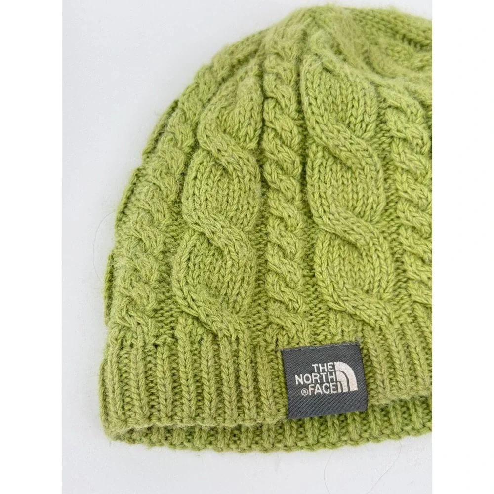 The North Face Cable Knit Beanie Wool Unisex One Size Green